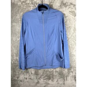 Urbane Performance Womens SM Blue Full Zip Jacket Athleisure Minimalist Active